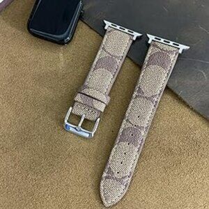 Luxury Style Leather Fashion Apple Compatible Monogram Sport Replacement Band